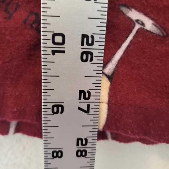 PJ Salvage Women's L Wine Bottle Glass Print Flannel Pajama Top Sleepwear Button - Picture 10 of 14